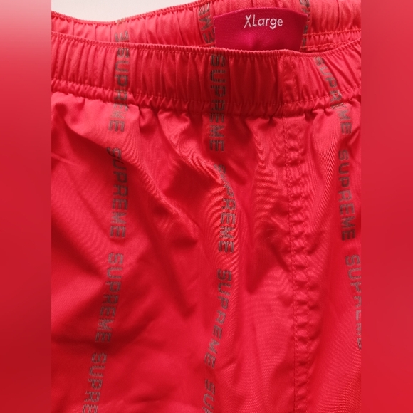 SUPREME REFLECTIVE text track pants size XL orange - Picture 2 of 16